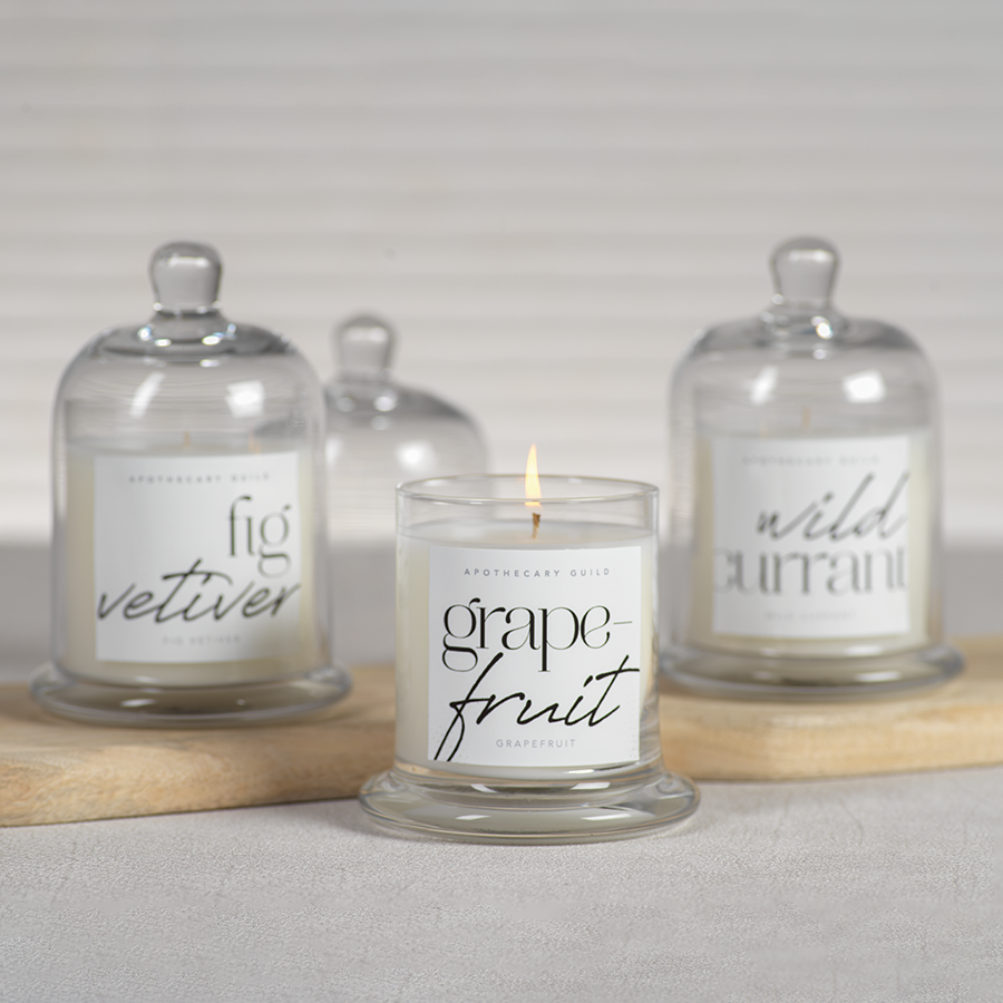 Apothecary Guild Dome Candle Jar - White Rose
