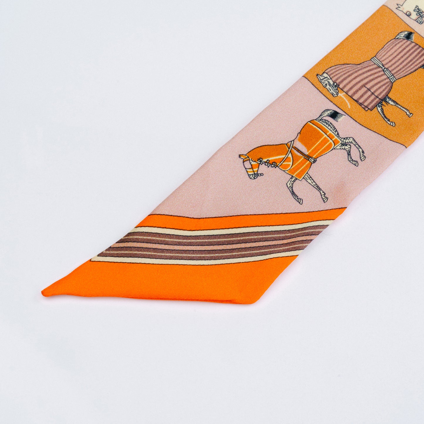 [Silk Skinny Scarf] Les Chevaux