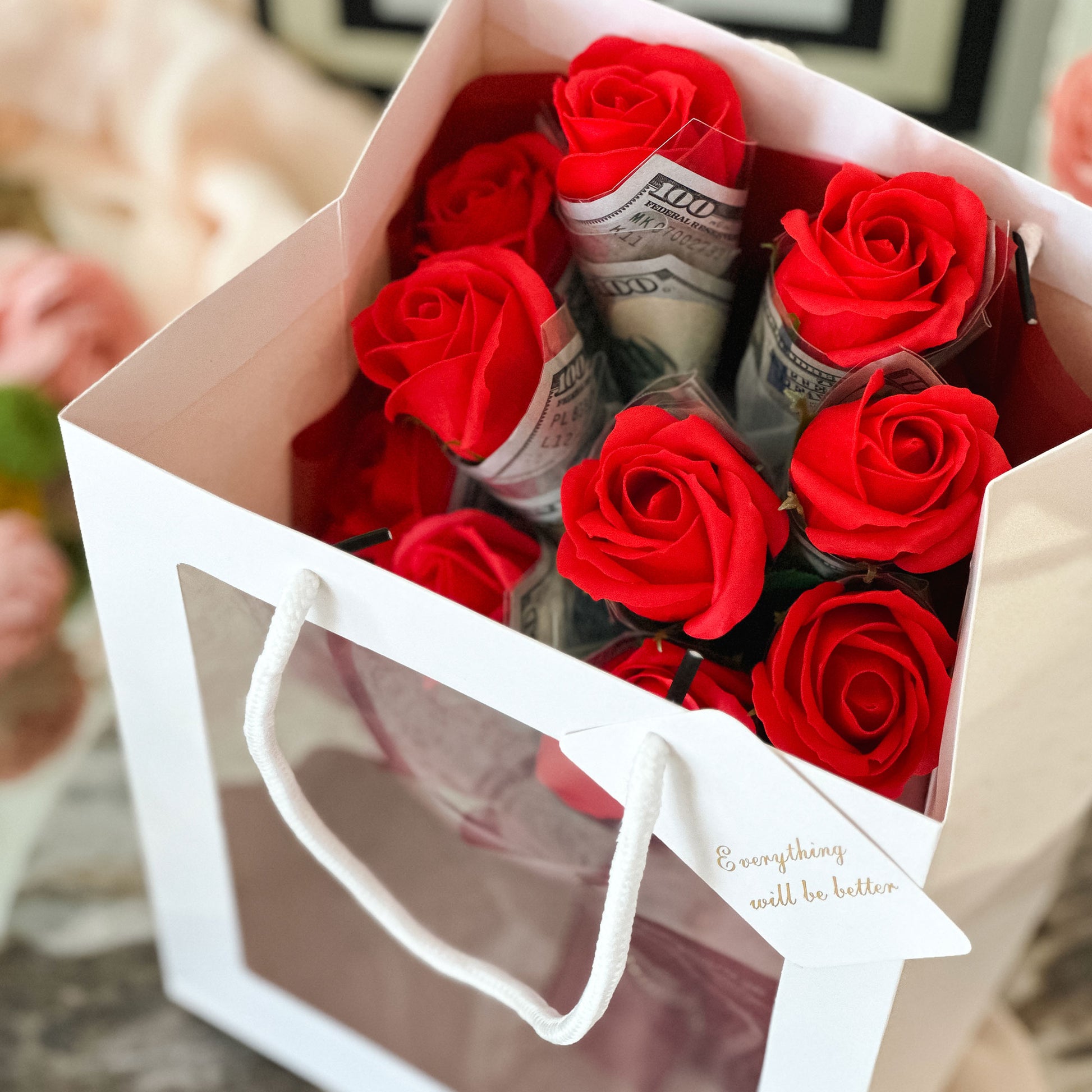 10-Roses Money Bouquet Gift Bag – HI-BYE STORE™