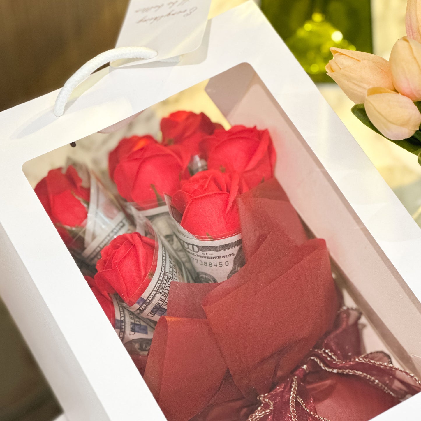 10-Roses Money Bouquet Gift Bag